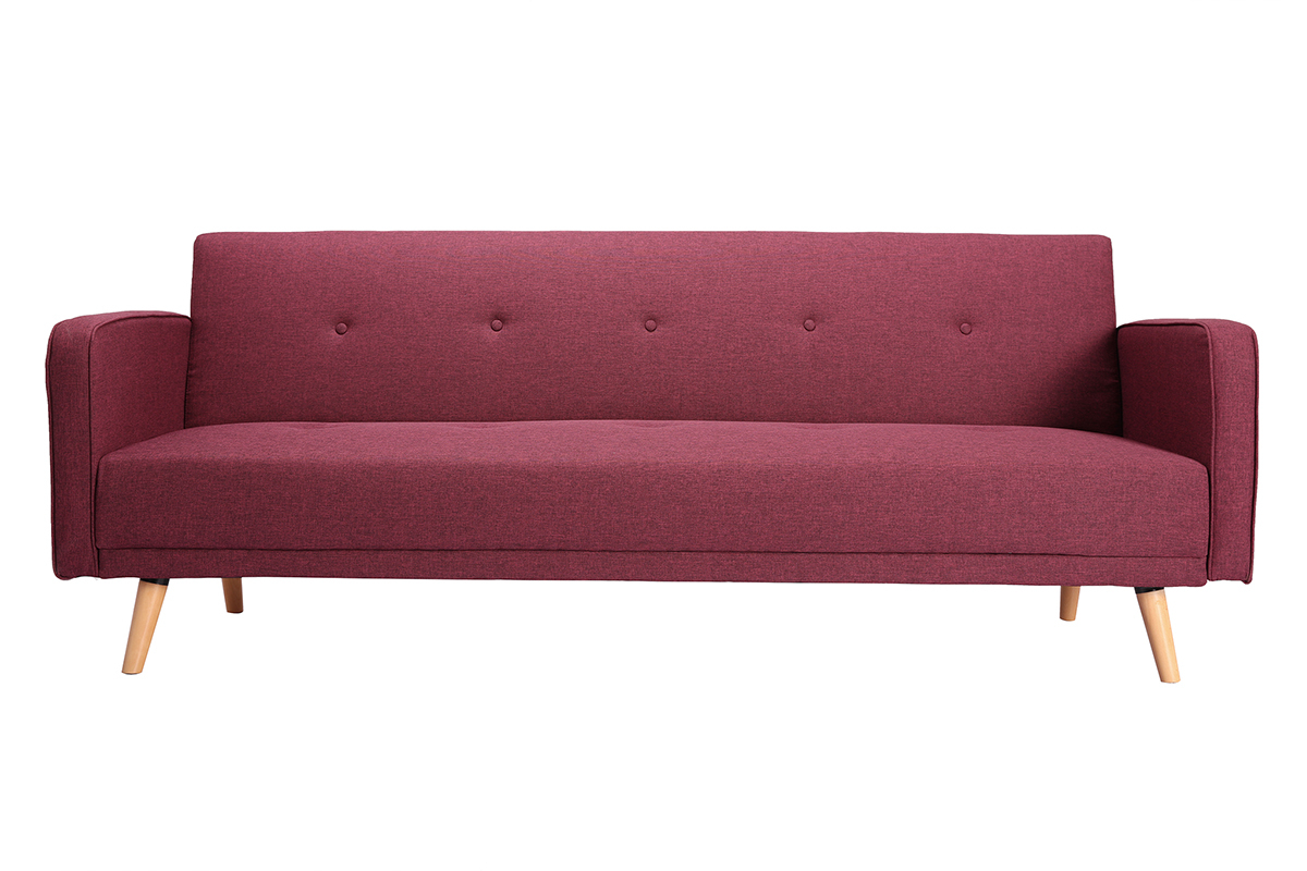 Divano letto scandinavo 3 posti prugna ULLA