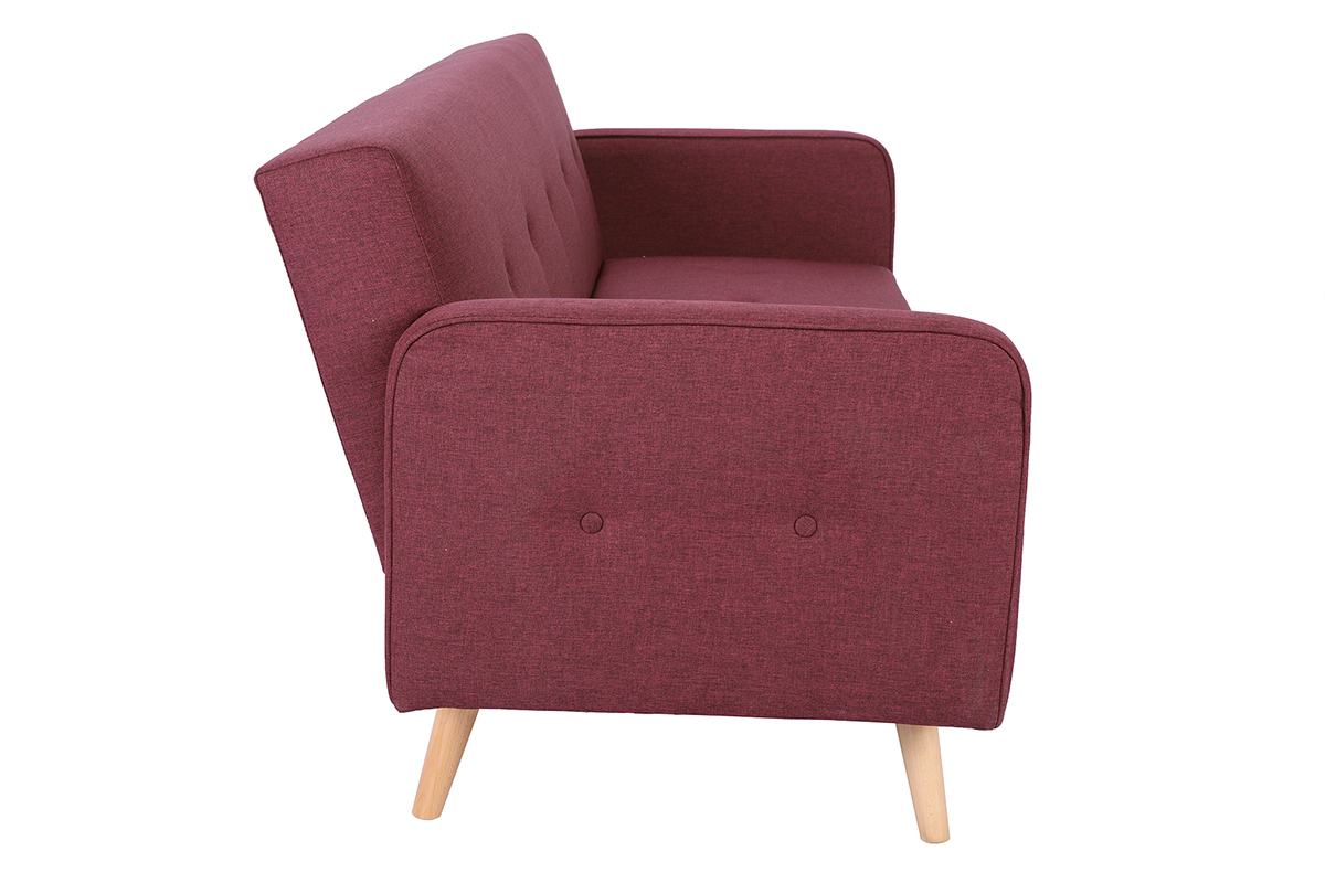 Divano letto scandinavo 3 posti prugna ULLA
