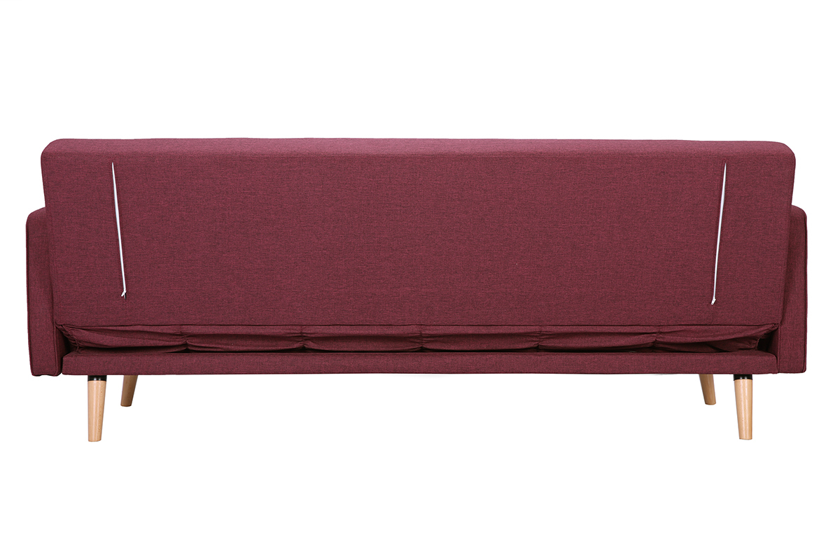 Divano letto scandinavo 3 posti prugna ULLA