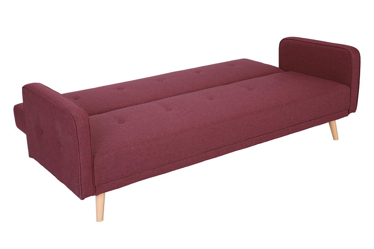 Divano letto scandinavo 3 posti prugna ULLA