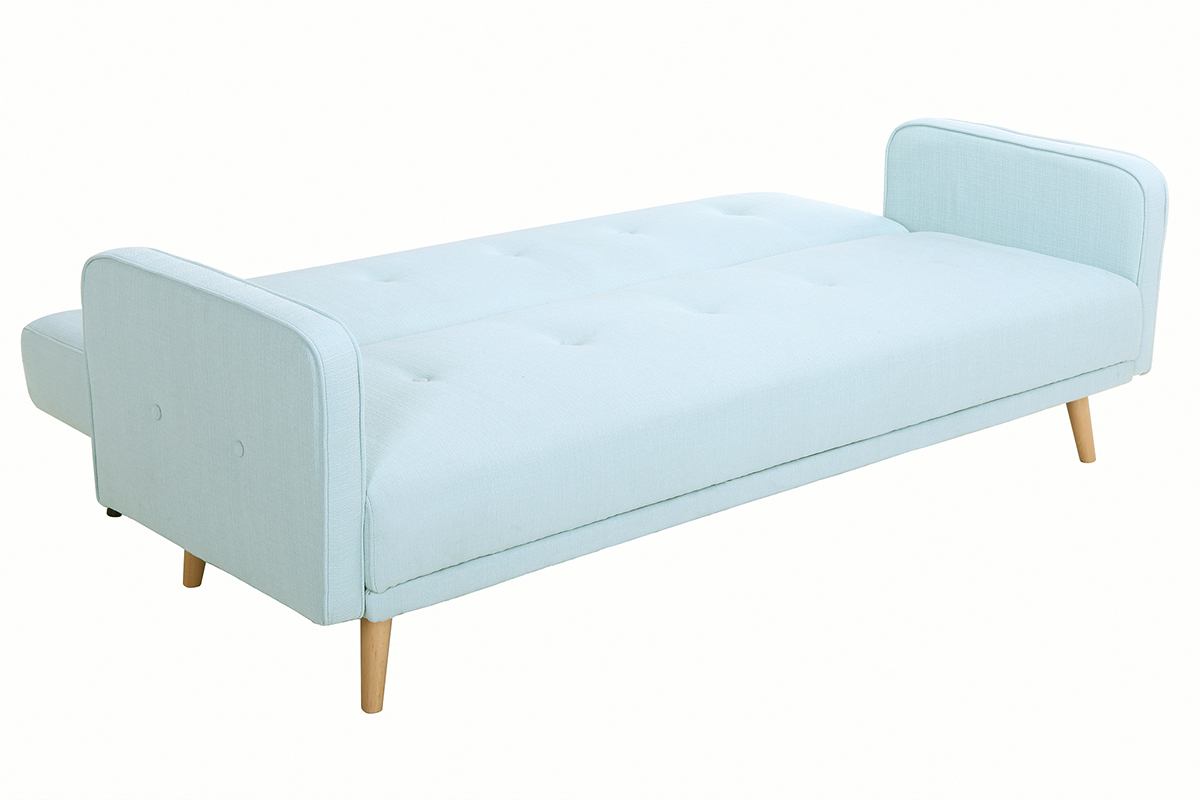 Divano letto scandinavo 3 posti verde acqua ULLA