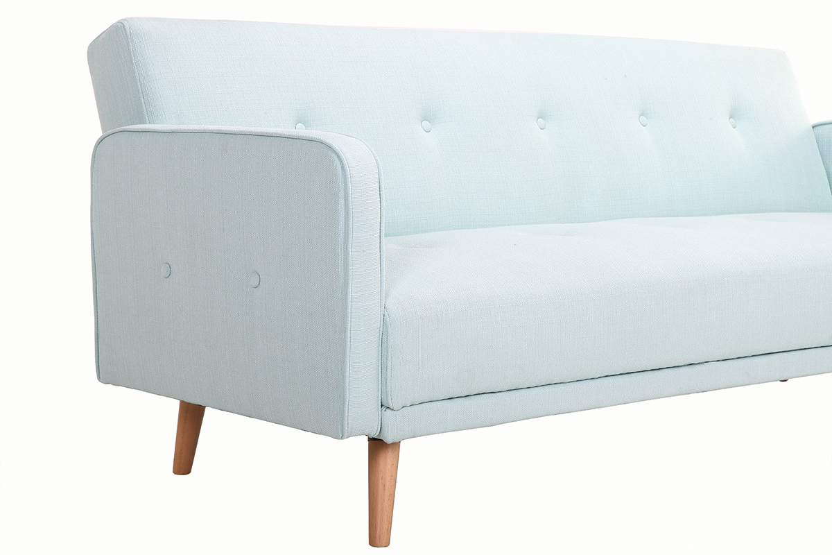 Divano letto scandinavo 3 posti verde acqua ULLA