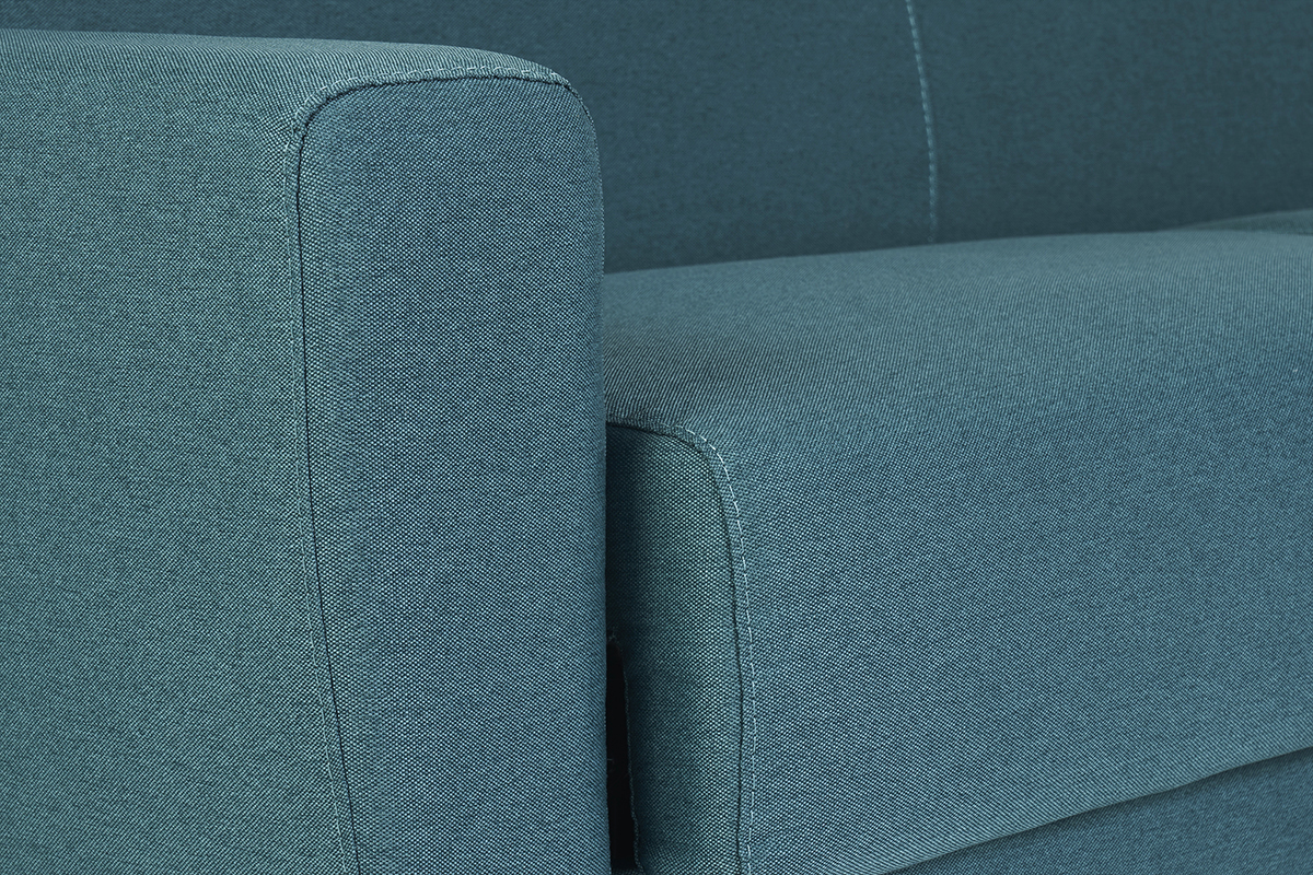 Divano letto scandinavo blu anatra con materasso 18 cm GRAHAM