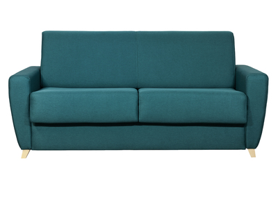 Divano letto scandinavo blu anatra con materasso 18 cm GRAHAM