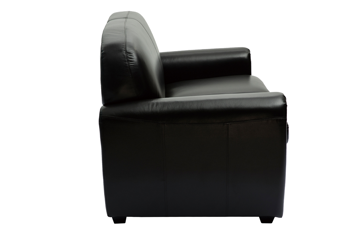 Divano pelle 2 posti vintage marrone scuro CLUB