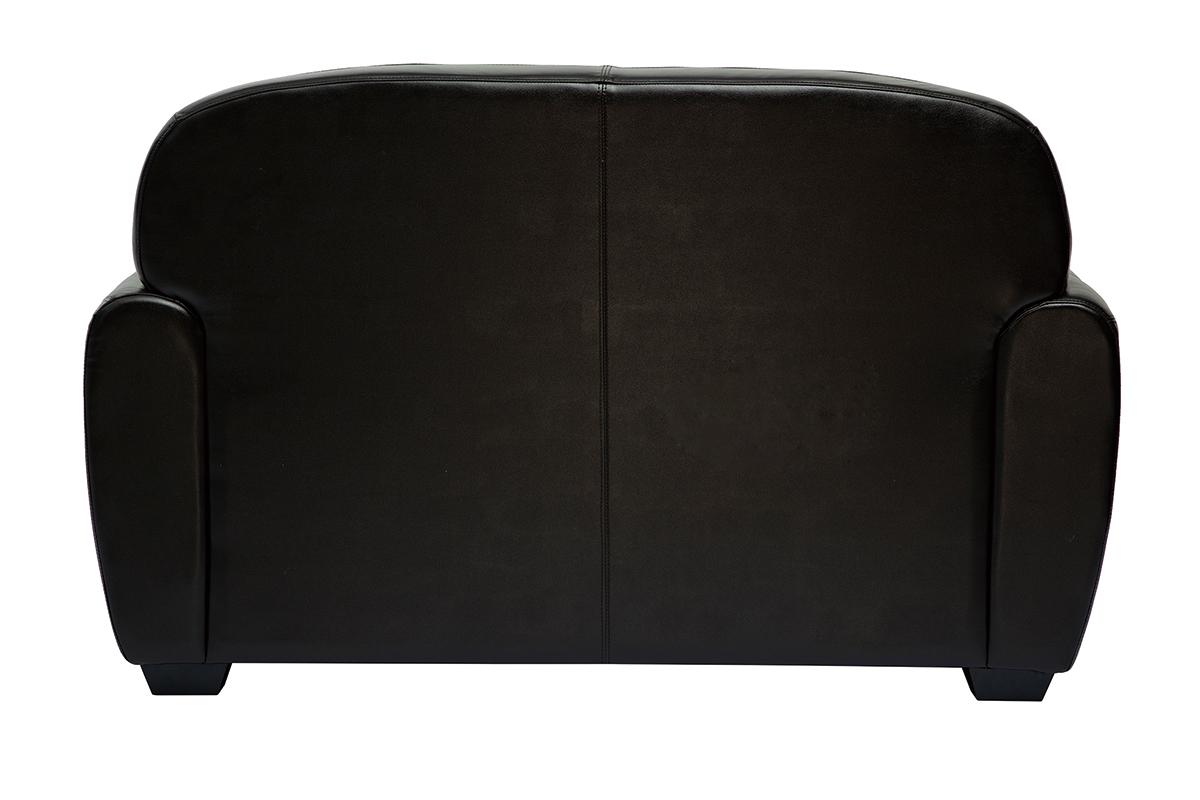 Divano pelle 2 posti vintage marrone scuro CLUB