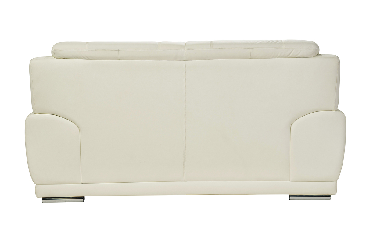 Divano pelle design 2 posti bianco TAMARA - pelle di bufalo