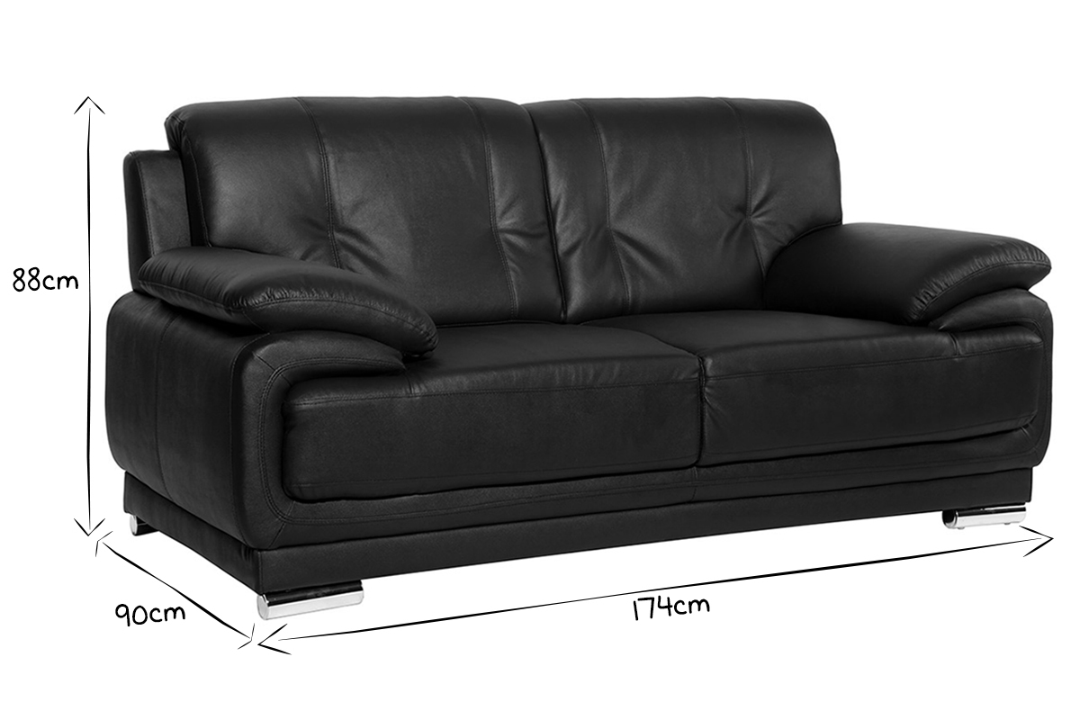 Divano pelle design bianco 2 posti TAMARA