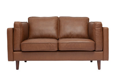 Divano pelle vintage 2 posti marrone BRADLEY - pelle di buffalo