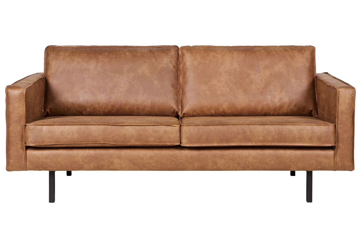 Divano pelle vintage cammello 2 posti ASPEN