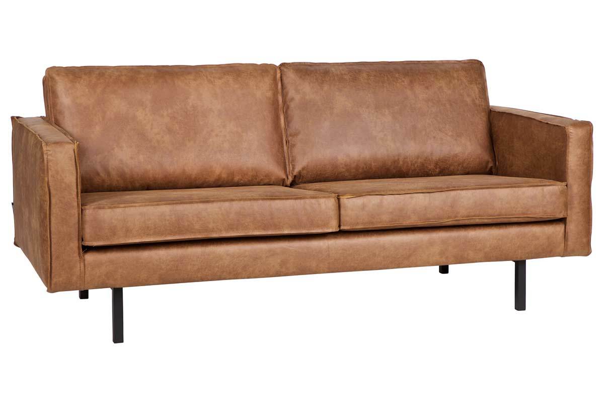 Divano pelle vintage cammello 2 posti ASPEN