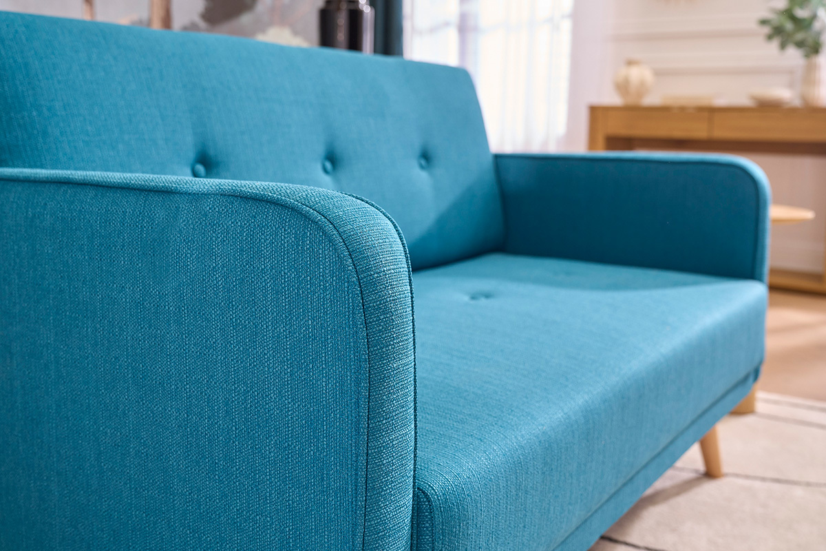 Divano scandinavo 2 posti blu anatra ULLA