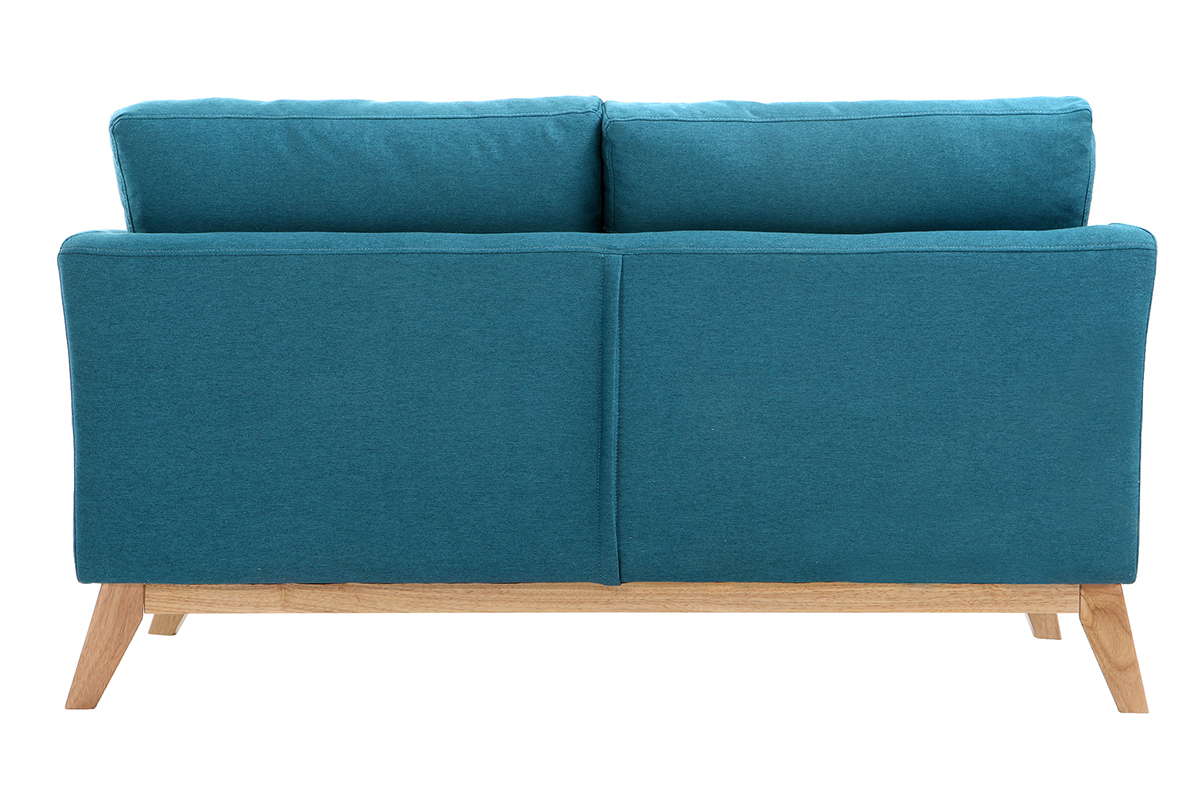 Divano scandinavo 2 posti foglia di t e piedi in legno chiaro OSLO