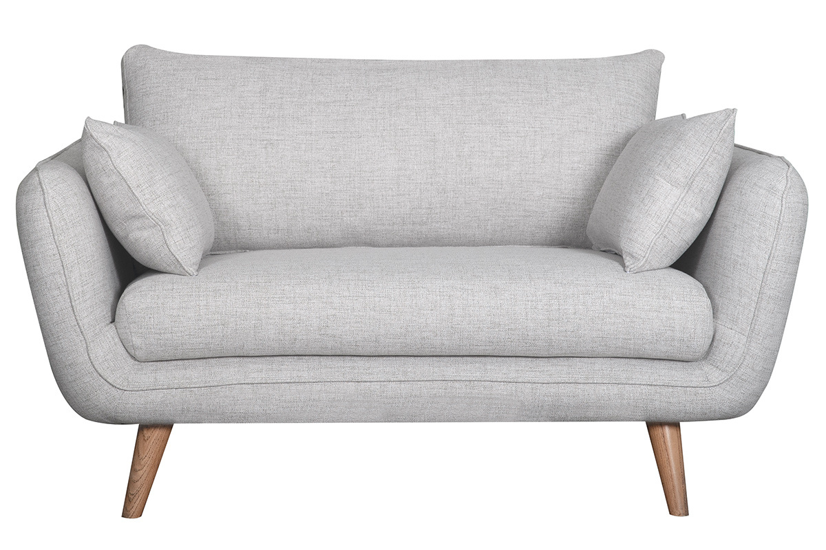 Divano scandinavo 2 posti grigio chiaro chin CREEP