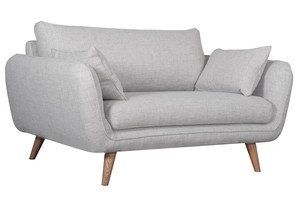 Divano scandinavo 2 posti grigio chiaro chin CREEP