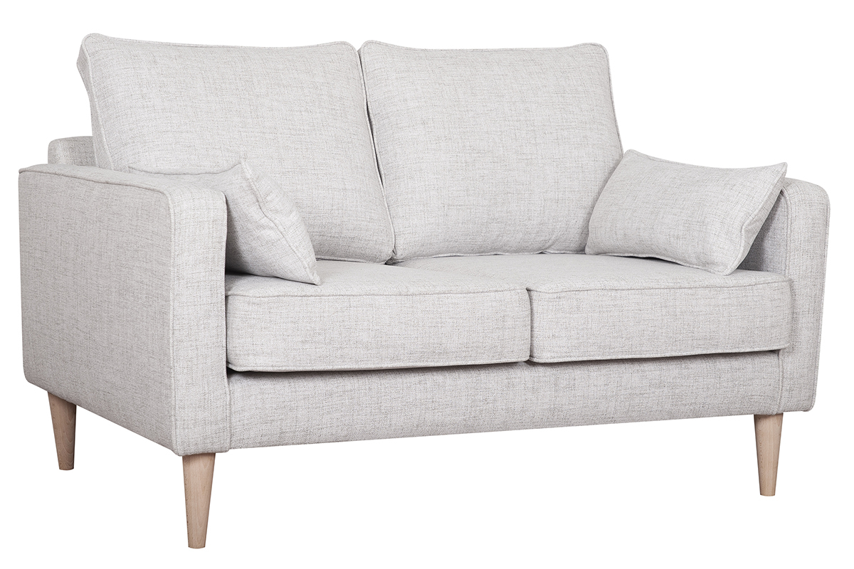 Divano scandinavo 2 posti grigio chiaro PAPEL