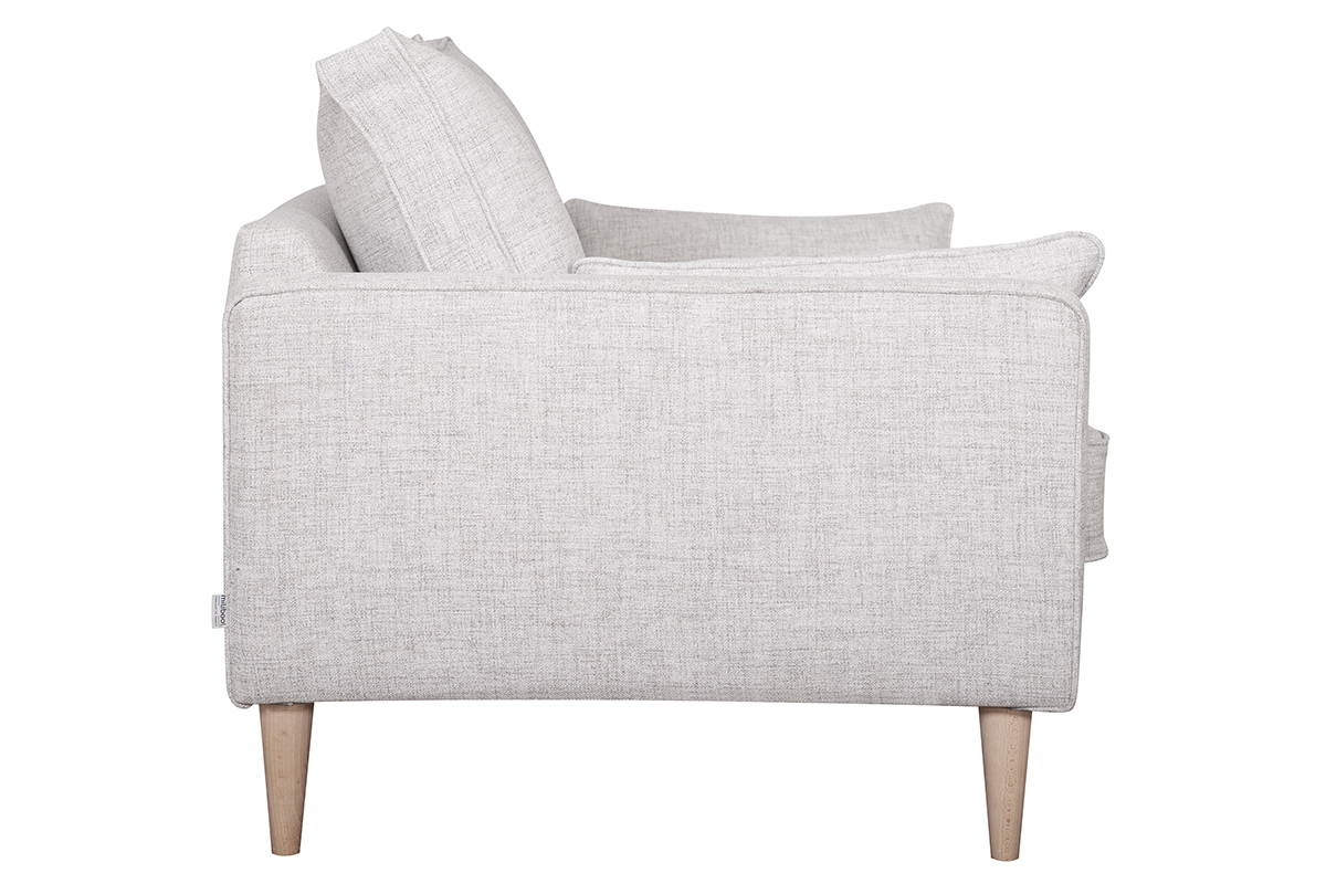 Divano scandinavo 2 posti grigio chiaro PAPEL