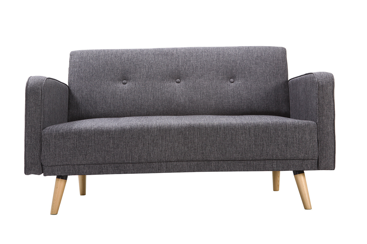 Divano scandinavo 2 posti grigio scuro ULLA
