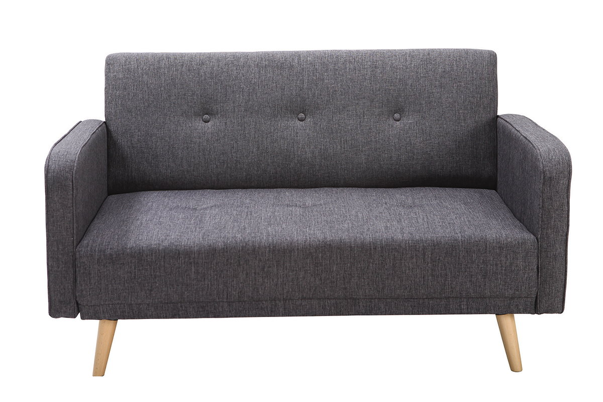 Divano scandinavo 2 posti grigio scuro ULLA