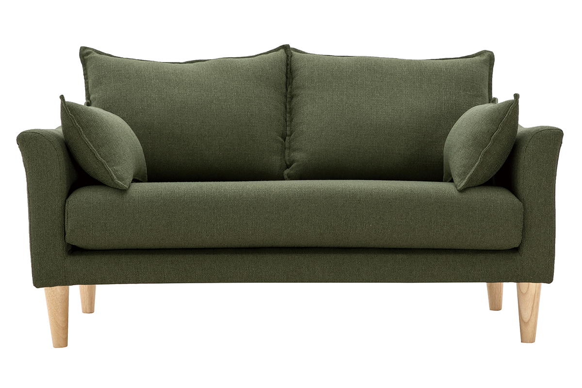 Divano scandinavo 2 posti kaki KATE