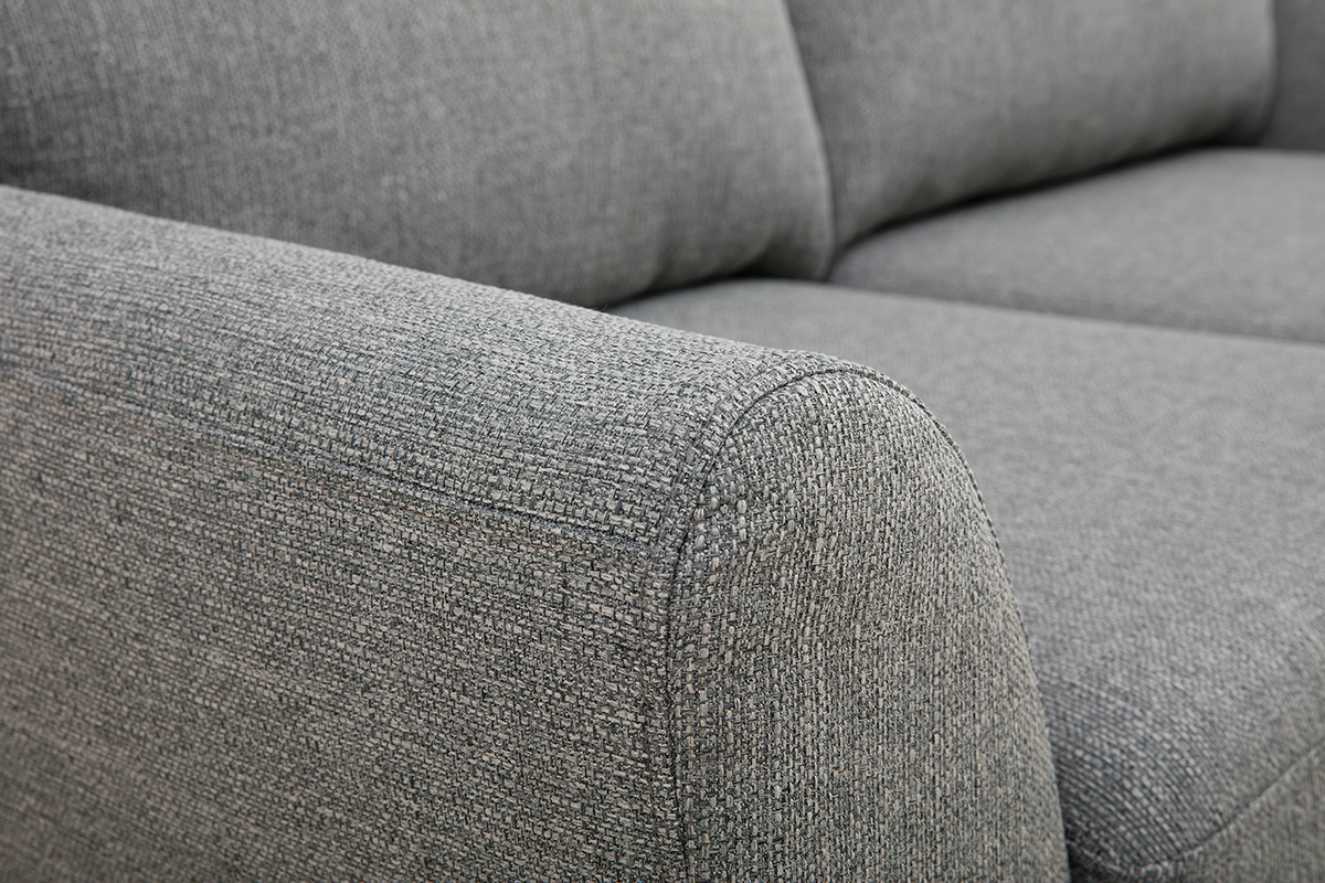 Divano scandinavo 2 posti tessuto grigio chiaro ALICE
