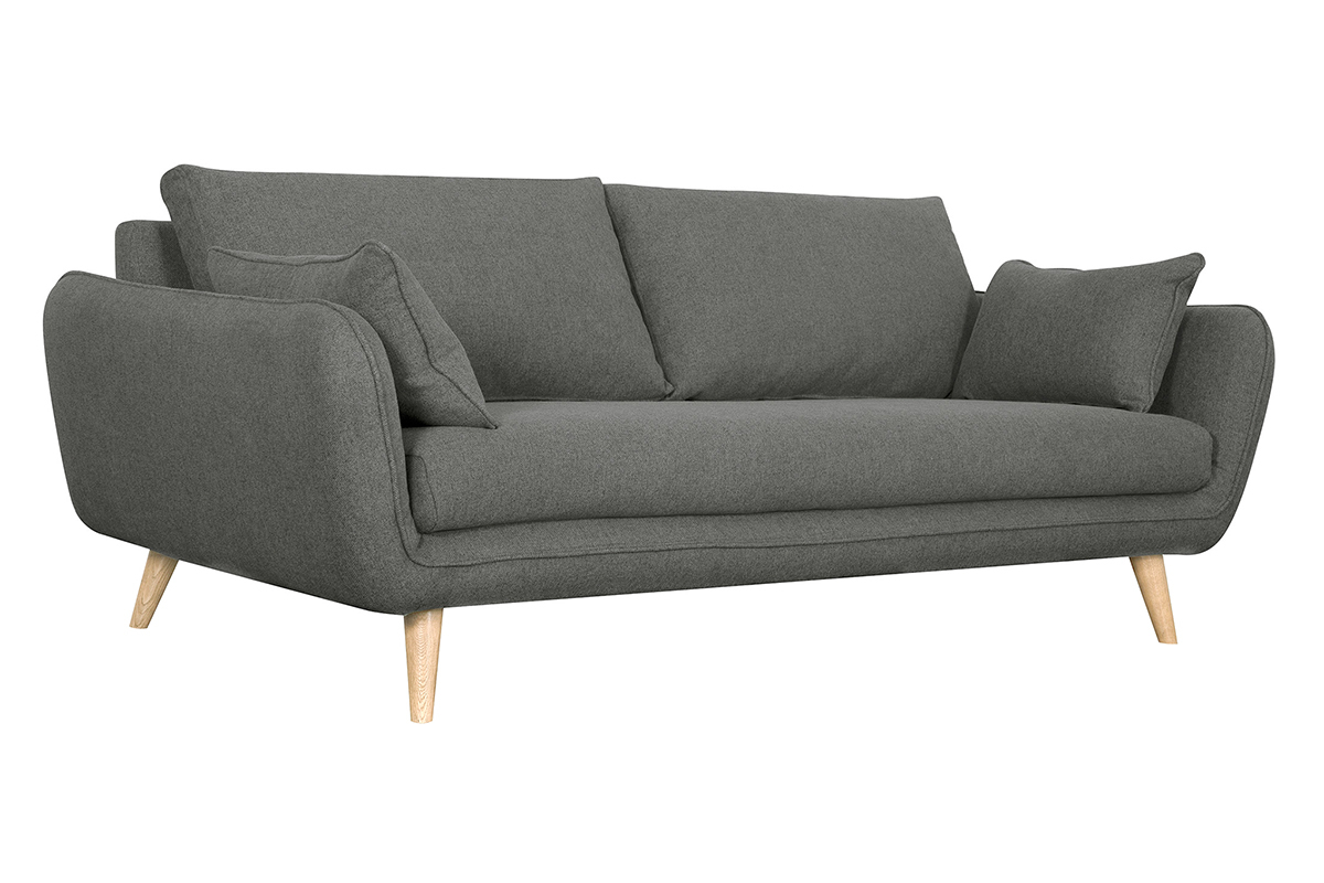 Divano scandinavo 3 posti antracite CREEP