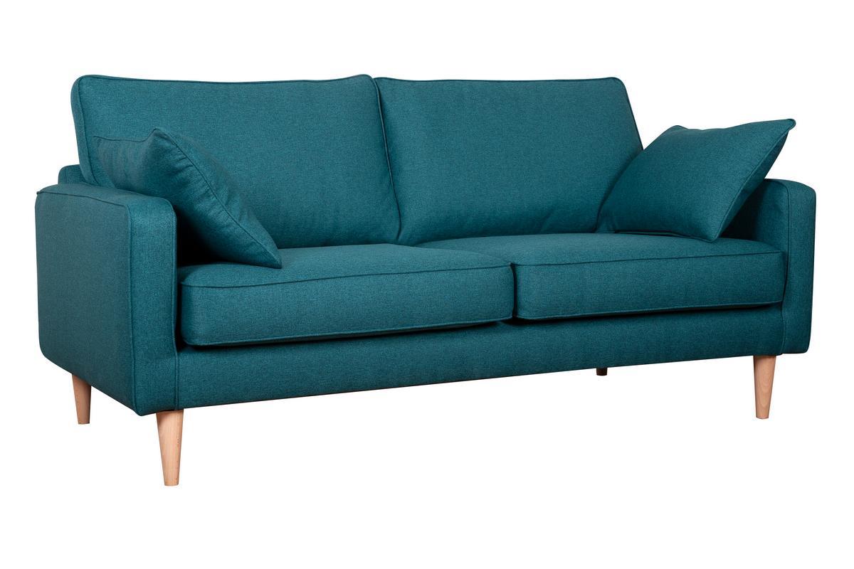 Divano scandinavo 3 posti blu anatra PAPEL
