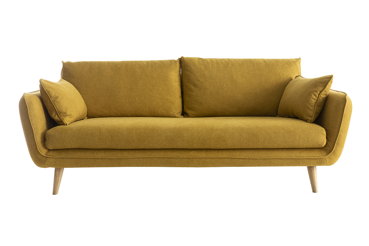 Divano scandinavo 3 posti giallo cumino CREEP