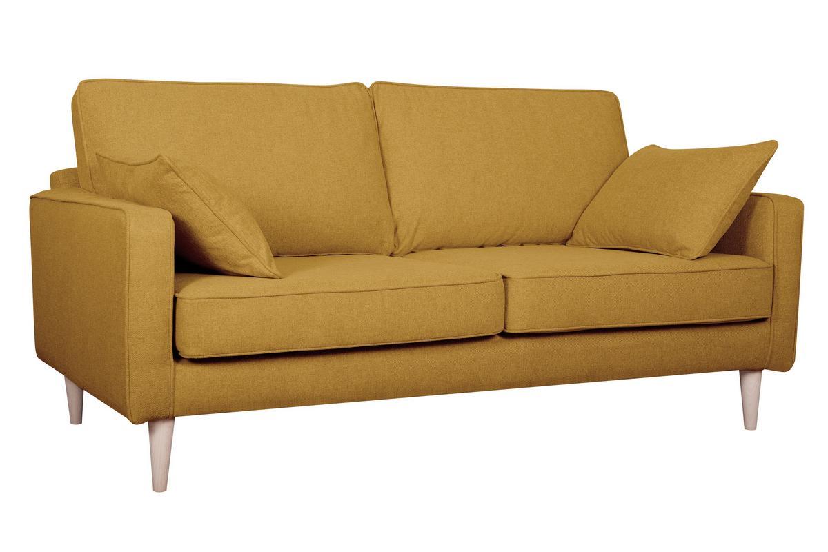 Divano scandinavo 3 posti giallo cumino PAPEL
