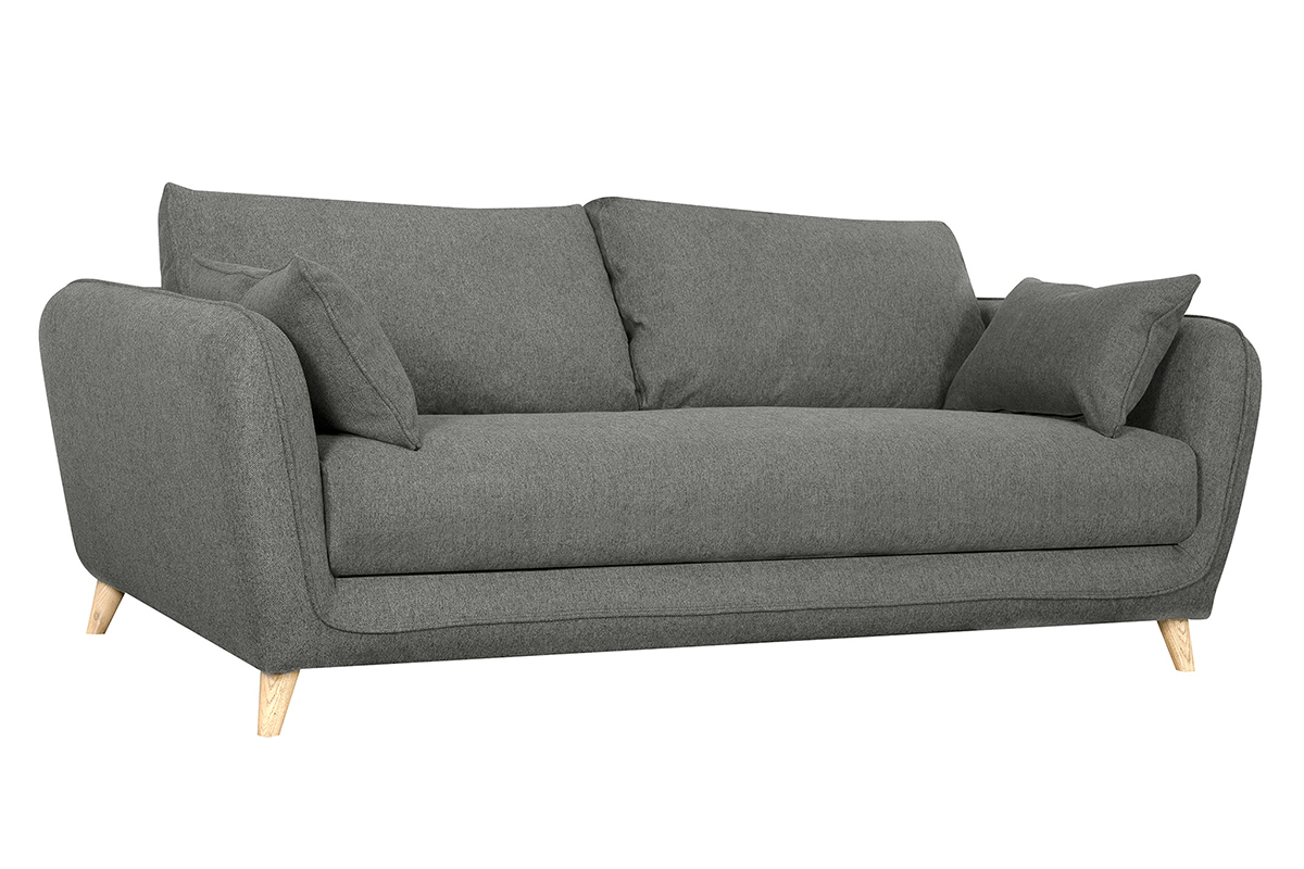 Divano scandinavo 3 posti grigio antracite CREEP