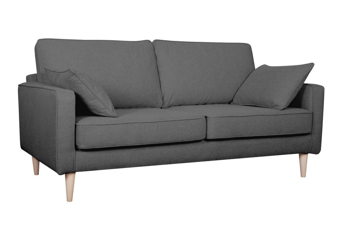 Divano scandinavo 3 posti grigio antracite PAPEL