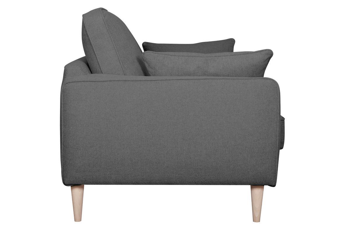 Divano scandinavo 3 posti grigio antracite PAPEL