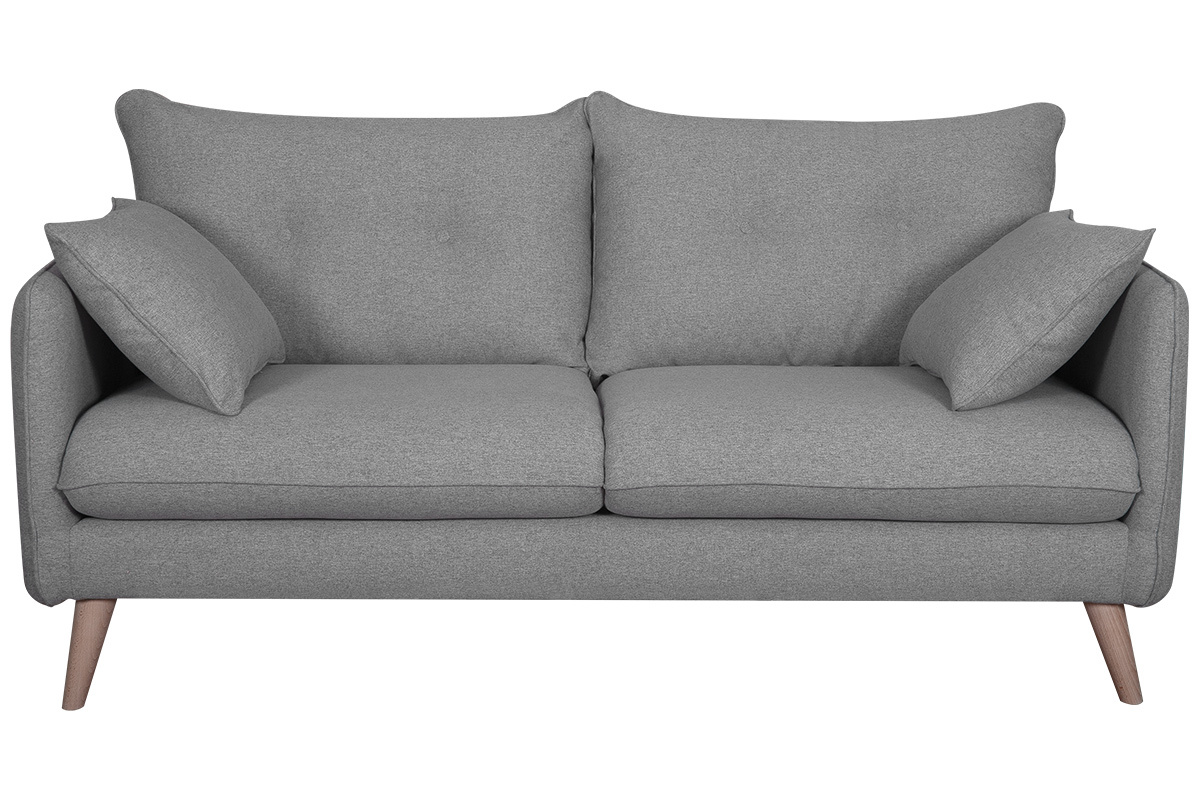 Divano scandinavo 3 posti grigio chiaro GUILTY