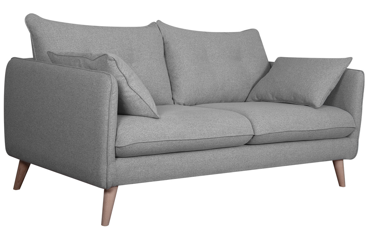 Divano scandinavo 3 posti grigio chiaro GUILTY