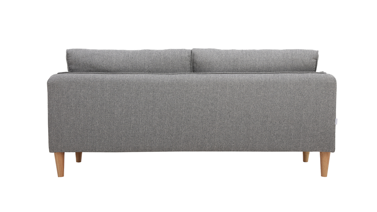 Divano scandinavo 3 posti grigio chiaro KURT