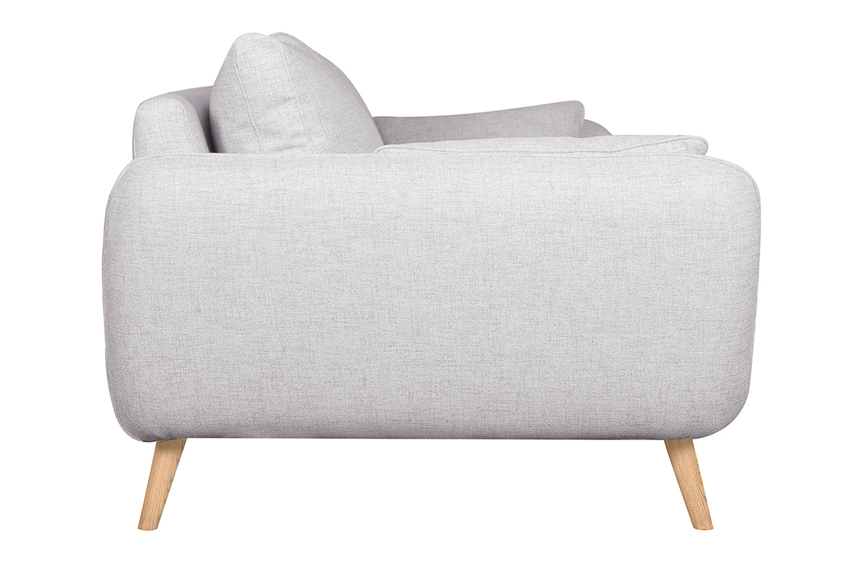 Divano scandinavo 3 posti grigio chiaro screziato CREEP