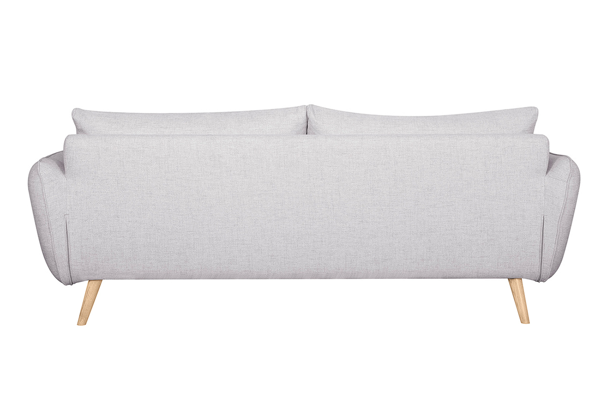 Divano scandinavo 3 posti grigio chiaro screziato CREEP