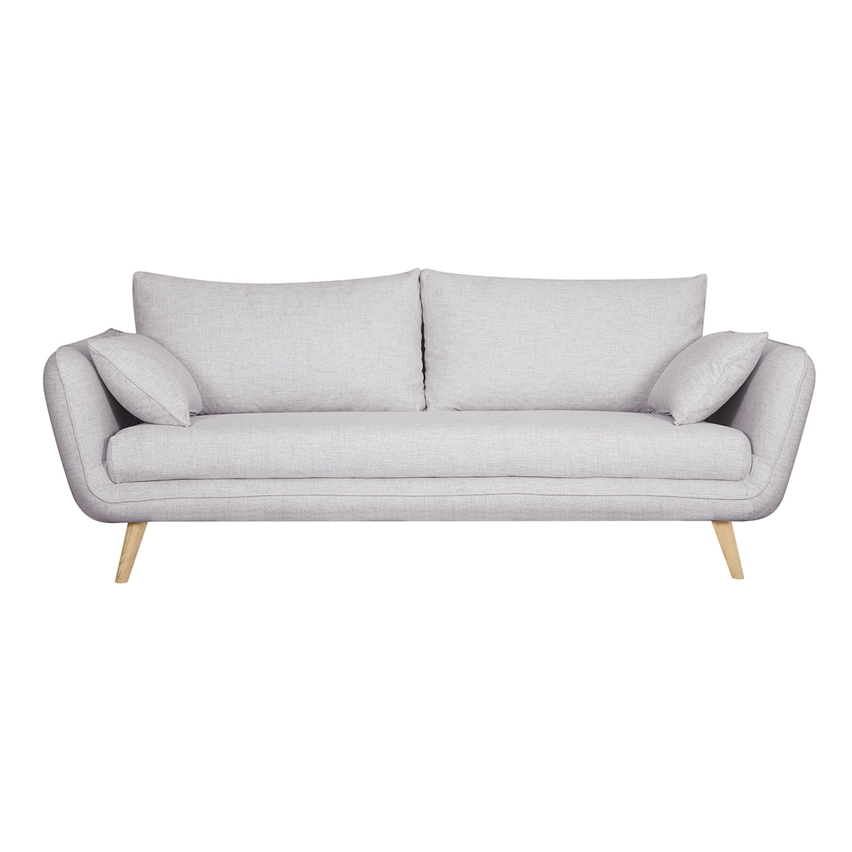 Divano scandinavo 3 posti grigio chiaro screziato CREEP