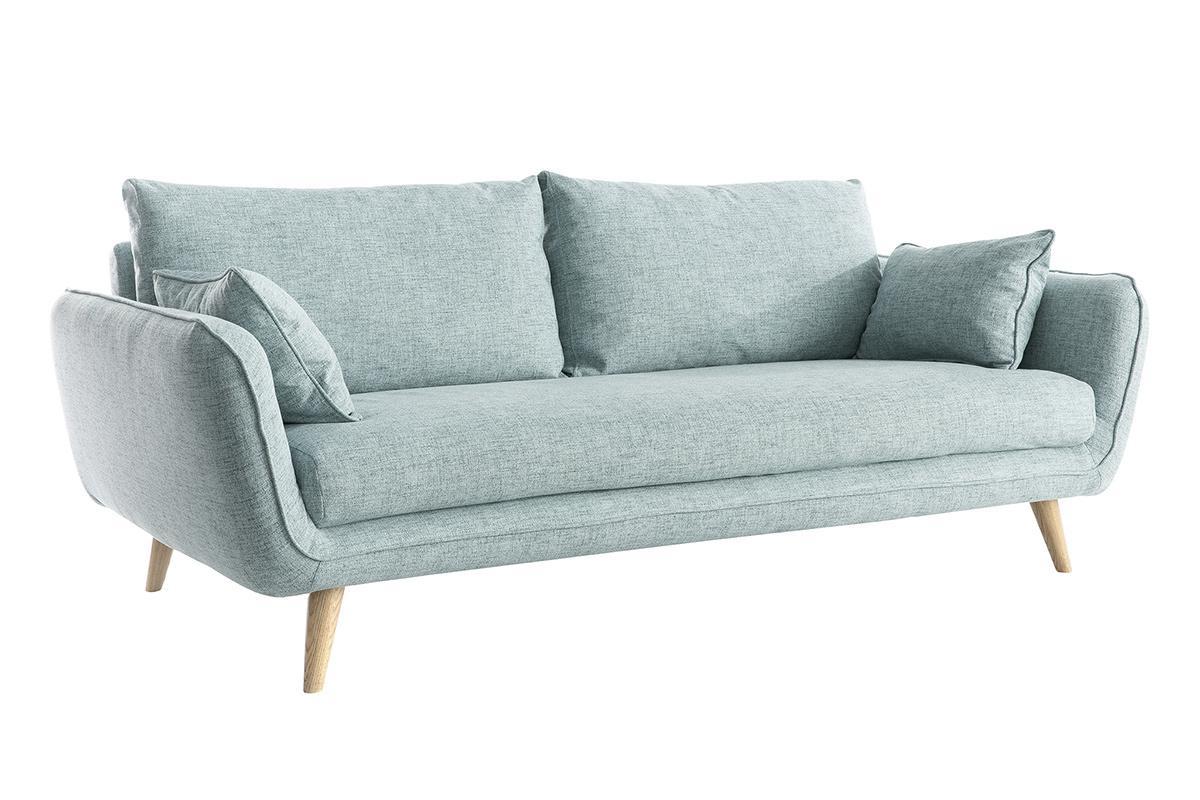 Divano scandinavo 3 posti grigio chiaro screziato CREEP