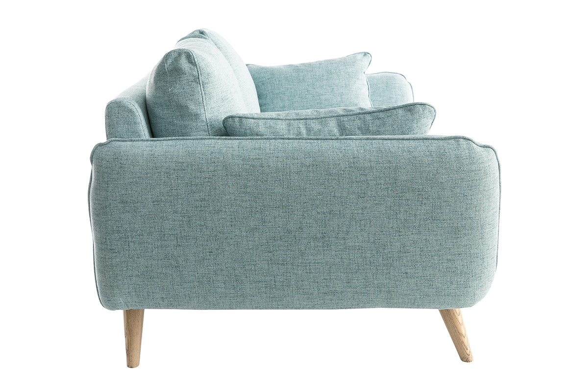 Divano scandinavo 3 posti grigio chiaro screziato CREEP