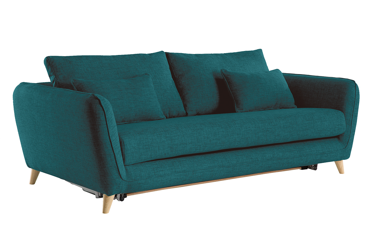 Divano scandinavo 3 posti grigio chiaro screziato CREEP