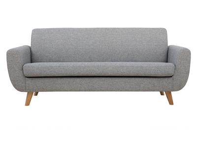 Divano scandinavo 3 posti in grigio chiaro e legno PURE