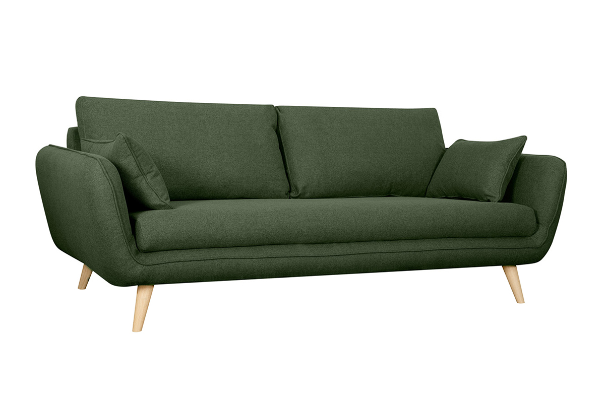 Divano scandinavo 3 posti kaki CREEP