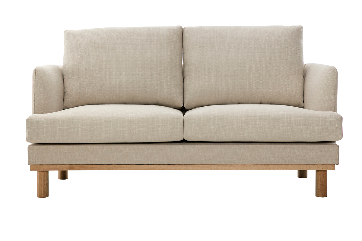 Divano scandinavo beige 2 posti HOBART