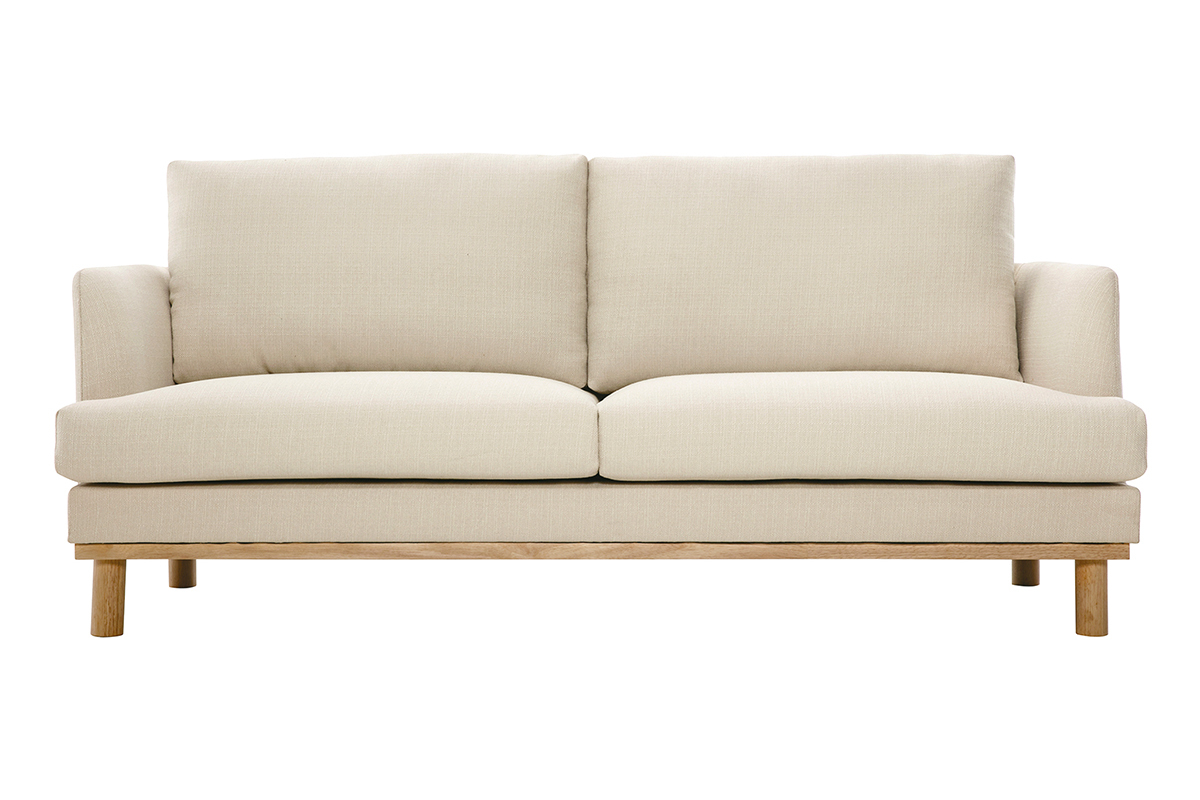 Divano scandinavo beige 3 posti HOBART