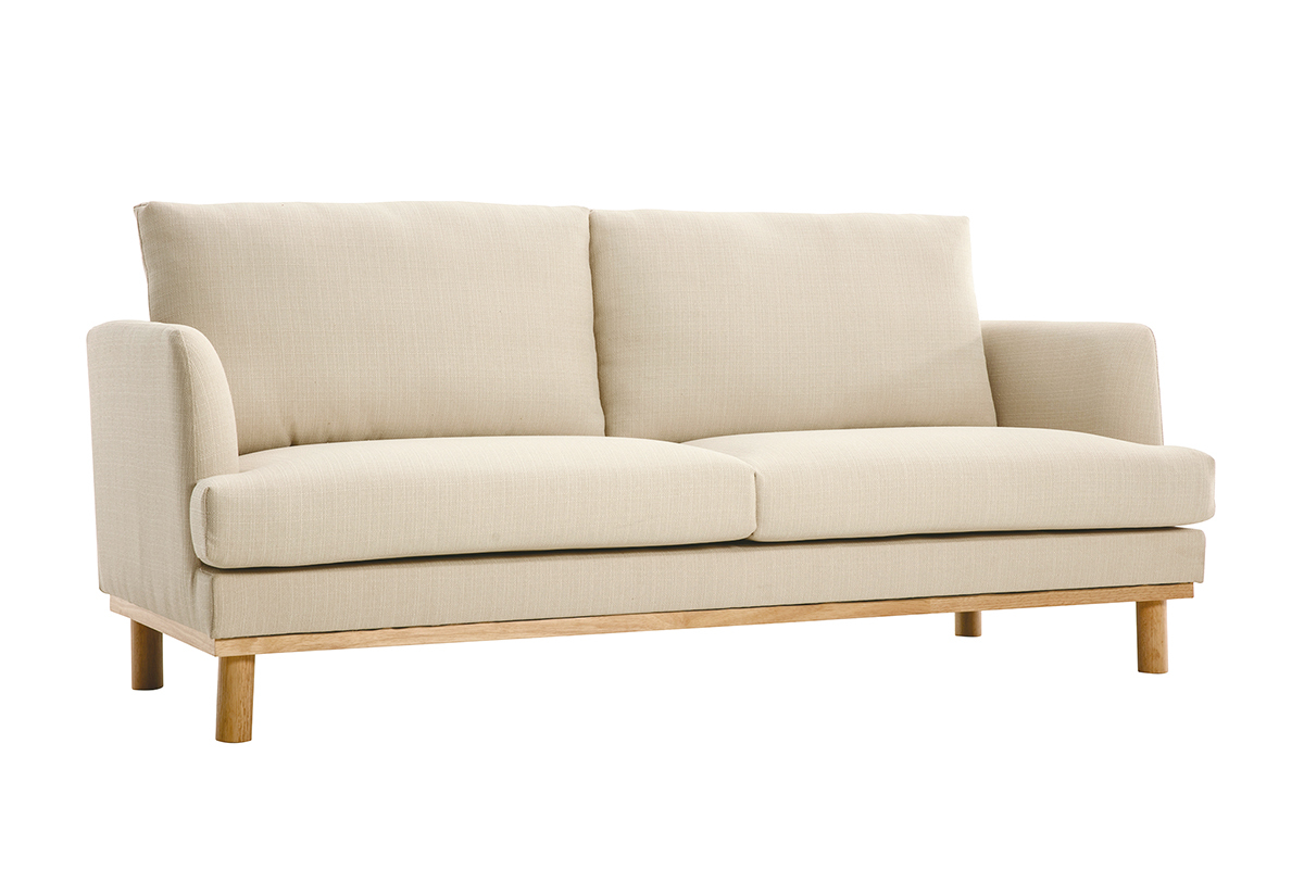 Divano scandinavo beige 3 posti HOBART