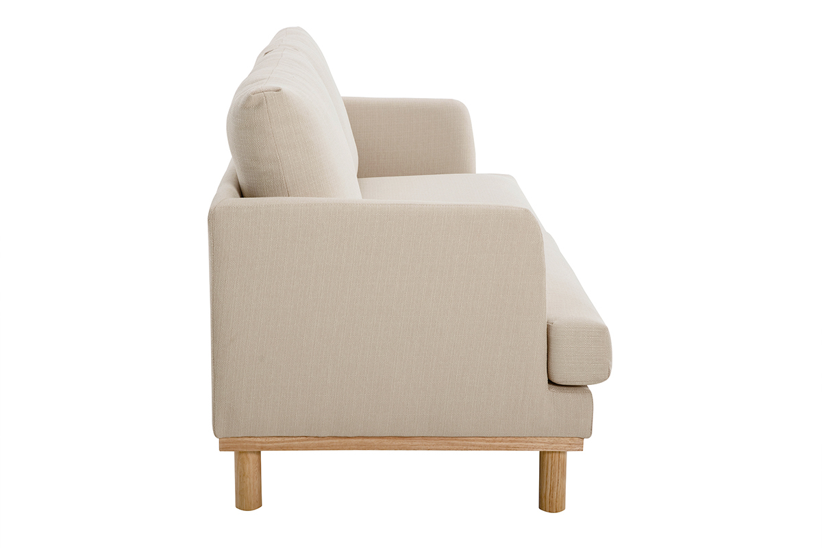 Divano scandinavo beige 3 posti HOBART
