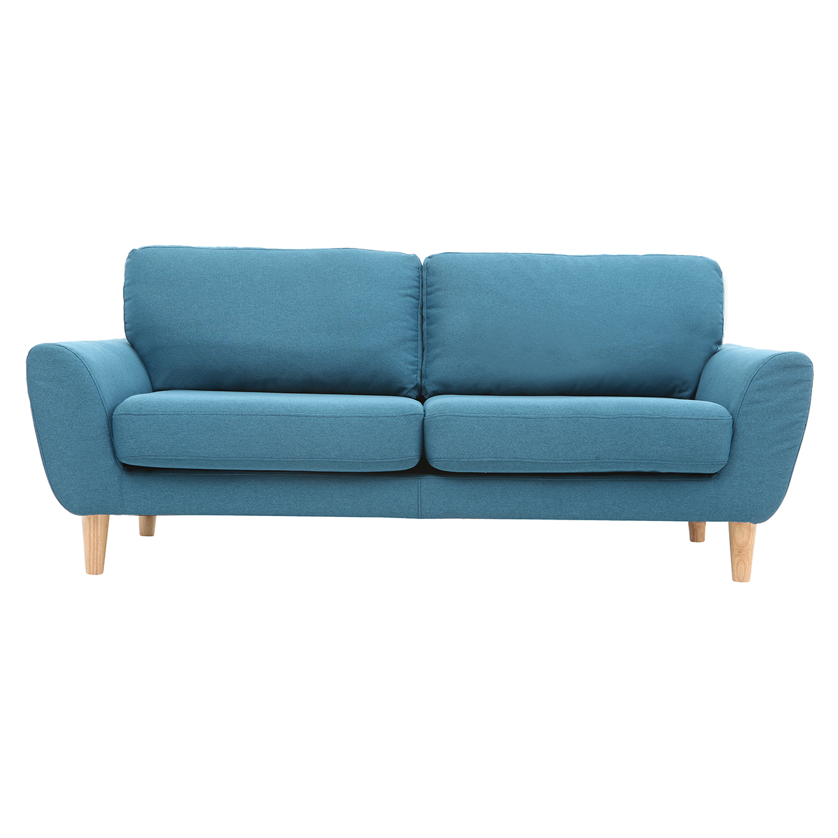 Divano scandinavo in tessuto Blu anatra 3 posti ALICE