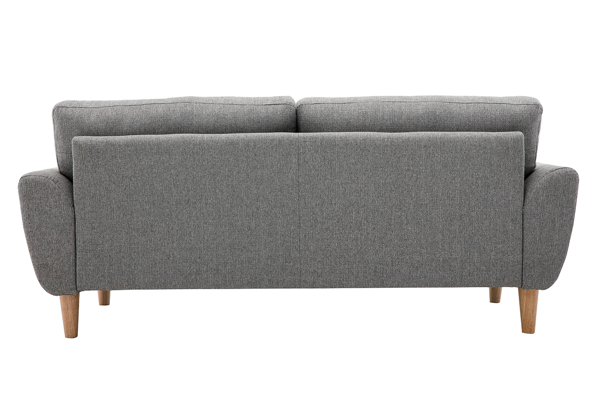 Divano scandinavo in tessuto grigio chiaro 3 posti ALICE