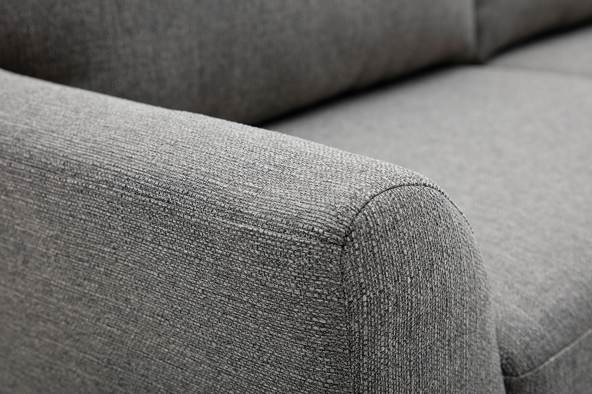 Divano scandinavo in tessuto grigio chiaro 3 posti ALICE